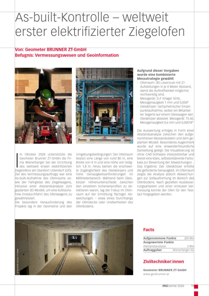 As-built-Kontrolle - weltweit erster elektrifizierter Ziegelofen